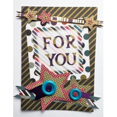 Набор высечки и карточек для журналинга Spots & Stripes Jewels, 20 штук, DoCrafts