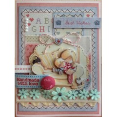 Бирки тканевые "Handmade With Love", 60x20 мм, 10 шт., DoCrafts Великобритания