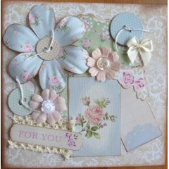 Набор декоративных цветов  Vintage Notes, 32 шт, DoCrafts