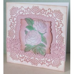 Тесьма декоративная кружевная, коллекция Wild Rose, 3,6 см, 2м, Papermania