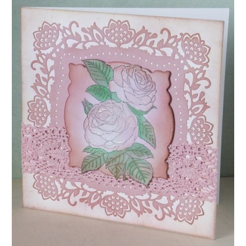 Тесьма декоративная кружевная, коллекция Wild Rose, 3,6 см, 2м, Papermania