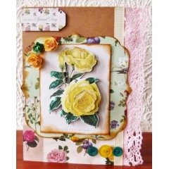 Тесьма декоративная кружевная, коллекция Wild Rose, 3,6 см, 2м, Papermania