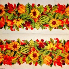 Салфетка для декупажа "Осенние плоды на кремовом", 33х33 см, Голландия