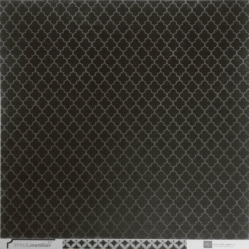 Бумага двухсторонняя Black quatrefoil, 30х30 см, Echo Park Paper