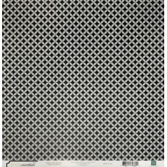 Бумага двухсторонняя для скрапбукинга Black quatrefoil, 30х30 см, Echo Park Paper