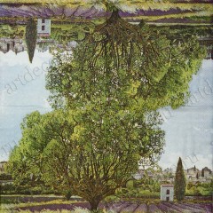 Салфетка для декупажа IHR-201113 "Поле лаванды", 33х33 см, Германия