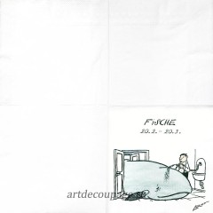 Салфетка для декупажа IHR-201153 "Знаки зодиака - Рыбы", 33х33 см, Германия