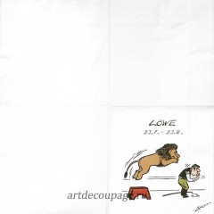 Салфетка для декупажа IHR-201158 "Знаки зодиака - Лев", 33х33 см, Германия