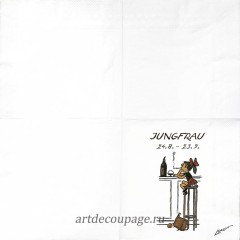 Салфетка для декупажа IHR-201159 "Знаки зодиака - Дева", 33х33 см, Германия