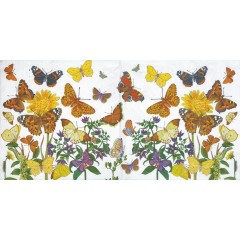 Салфетка для декупажа "Бабочки на лугу", 33х33 см, Германия