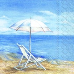 Салфетка для декупажа IHR-310460 "Отдых на бегегу моря", 33х33 см, Германия