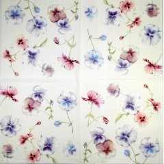 Салфетка для декупажа IHR-310927 "Анютины глазки",  33х33 см, Германия