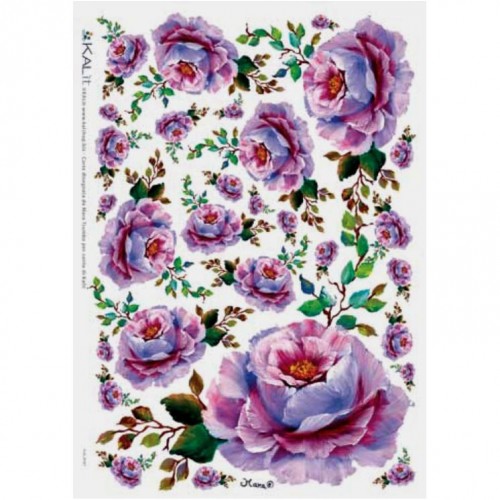Рисовая бумага для декупажа  Дикая роза, 32х45см, Kalit IRP 0044