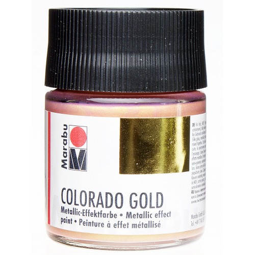Краска с эффектом металла Colorado Gold 786 красное золото, 50 мл, Marabu
