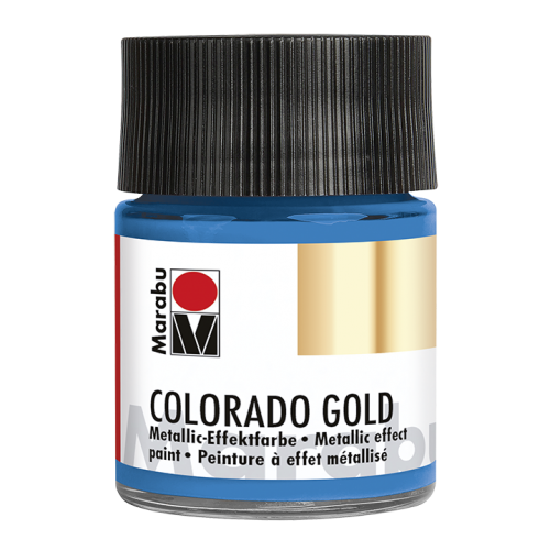 Краска с эффектом металла Colorado Gold 792 петрол, 50 мл, Marabu