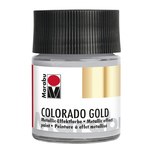 Краска с эффектом металла Colorado Gold 796 платина, 50 мл, Marabu