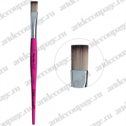 Кисть плоская Decoration Hobby № 12, синтетика, Marabu