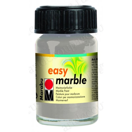 Краска для марморирования Easy Marble Marabu 082 серебряный, 15мл 