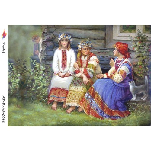 Рисовая бумага для декупажа Девицы под окном, формат А5, ProArt 