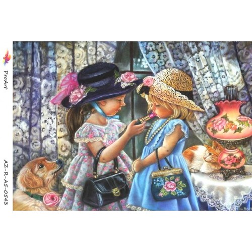 Рисовая бумага для декупажа Модницы, формат А5, ProArt 