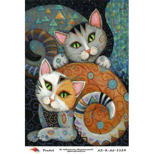 Рисовая бумага для декупажа Две кошки, формат А5, ProArt 