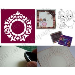 Трафарет для эмбоссинга (тиснения) "Люстра" PRONTY, пластик, 14х14 см