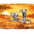 Рисовая бумага для декупажа Renkalik Африка, саванна 2, 25х70 см
