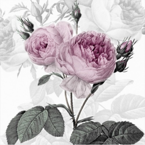Салфетка для декупажа Лиловые розы, 33х33 см, Sagen Vintage Design, Норвегия