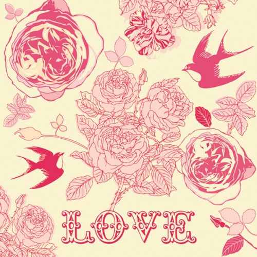 Салфетка для декупажа LOVE, 33х33 см, POL-MAK