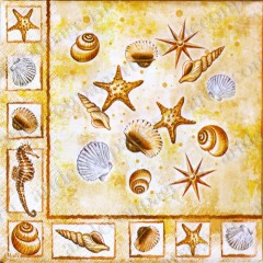 Салфетка для декупажа SLOG015501 "Маяк, парусник", 33х33 см, Германия