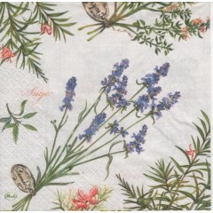 Салфетка для декупажа SLOG026301 "Садовые травы", 33х33 см, POL-MAK