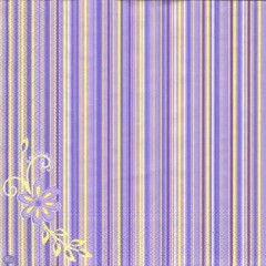 Салфетка для декупажа SLWI000504 "Цветы и полоски", 33х33 см, POL-MAK