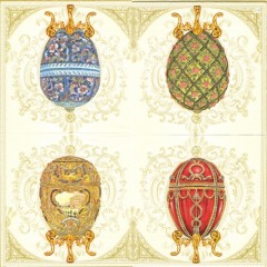 Салфетка для декупажа SLWL004501 "Яйца Фаберже", 33х33 см