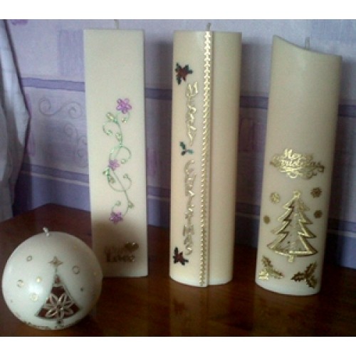 Наклейки контурные "Рождество", бронза, Papermania