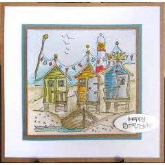 Штамп резиновый MPL 907210 "Побережье" Michael Powell, 9,5х9,5 см, DoCrafts 