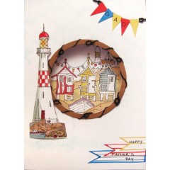 Штамп резиновый MPL 907210 "Побережье" Michael Powell, 9,5х9,5 см, DoCrafts 