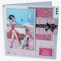 Набор бумаги для скрапбукинга, коллекция Parkstone Pink, цвет розовый, 15,2х15,2 см, 160gsm, Papermania