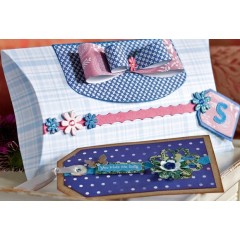 Набор декоративных цветов с блестками и стразами, Parkstone Pink, розовые, 50 шт, DoCrafts