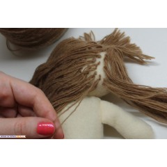 Волосы для изготовления кукол коричневые, Stamperia (Италия)