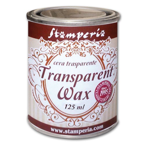 Воск полироль прозрачный для финишной отделки Transparent wax, 125 мл, Stamperia