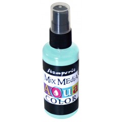 Краска - спрей "Aquacolor Spray "для техники "Mix Media" акварельный зеленый, 60 мл, Stamperia (Италия)