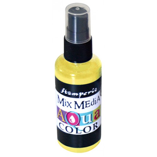 Краска-спрей Aquacolor Spray для техники Mix Media желтый, 60 мл, Stamperia