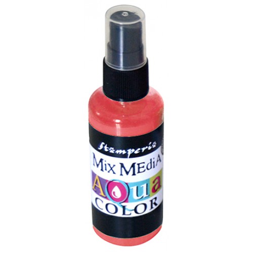 Краска-спрей Aquacolor Spray для техники Mix Media красный, 60 мл, Stamperia