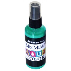 Краска - спрей "Aquacolor Spray "для техники "Mix Media" бирюзовый, 60 мл, Stamperia (Италия)