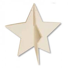 Заготовка фигурка Звезда объемная, фанера, 14х14 см, Stamperia (Италия)