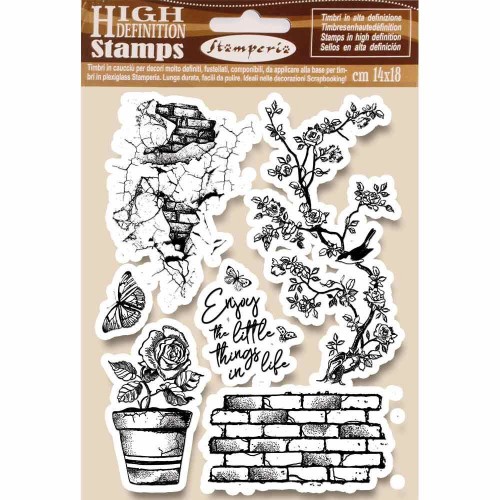 Набор резиновых штампов WTKCC166 "Розы", 5 шт., Stamperia, 14х18 см