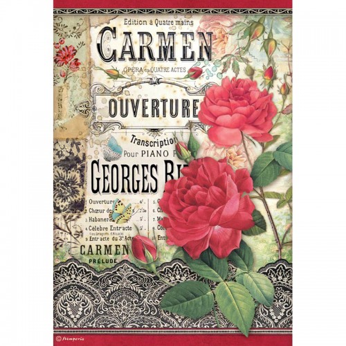 Рисовая бумага для декупажа Desire Carmen ouverture, Stamperia формат А4