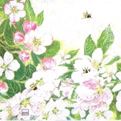 Салфетка для декупажа "Птицы на цветущей яблоне", 33х33 см, Германия