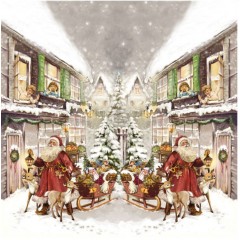 Салфетка для декупажа "Санта с оленями", 33х33 см, Германия