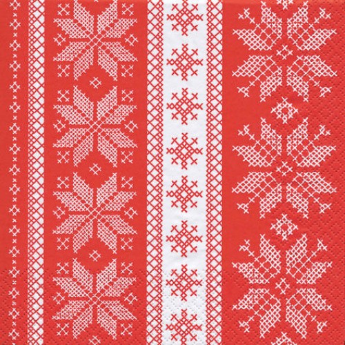 Салфетка новогодняя для декупажа Рождественский орнамент, 33х33 см, Германия